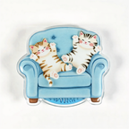 Cute Cat on Sofa Phone Grip Stand