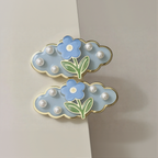 Cloud Floral Decor Hair Clip