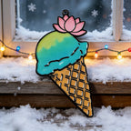 Ice Cream Lotus Fridge Magnet