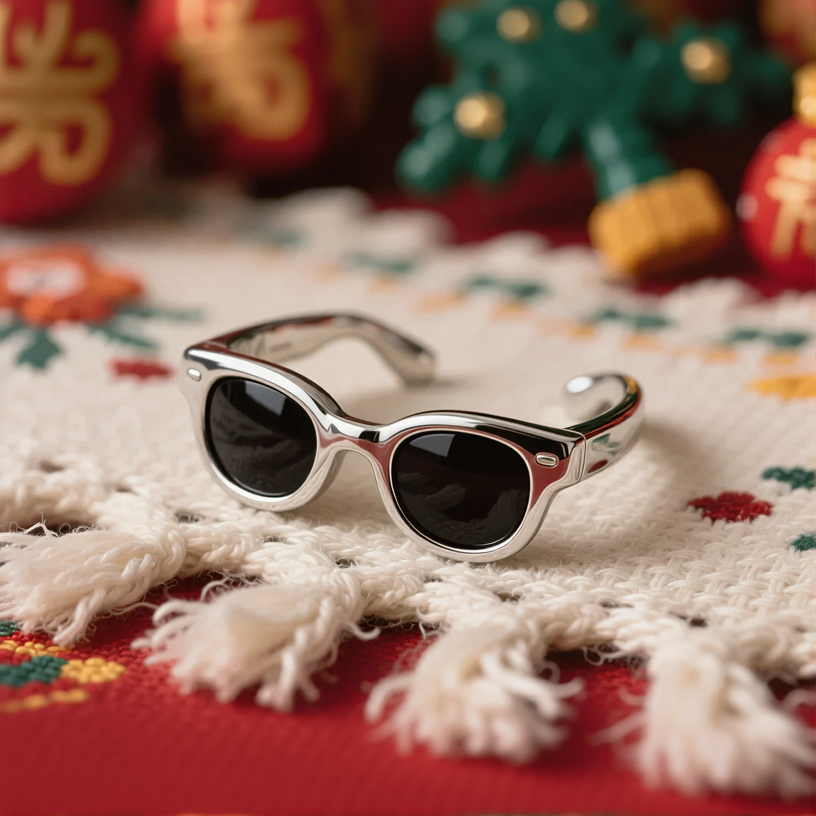 Vintage Silver Frame Sunglasses Ring