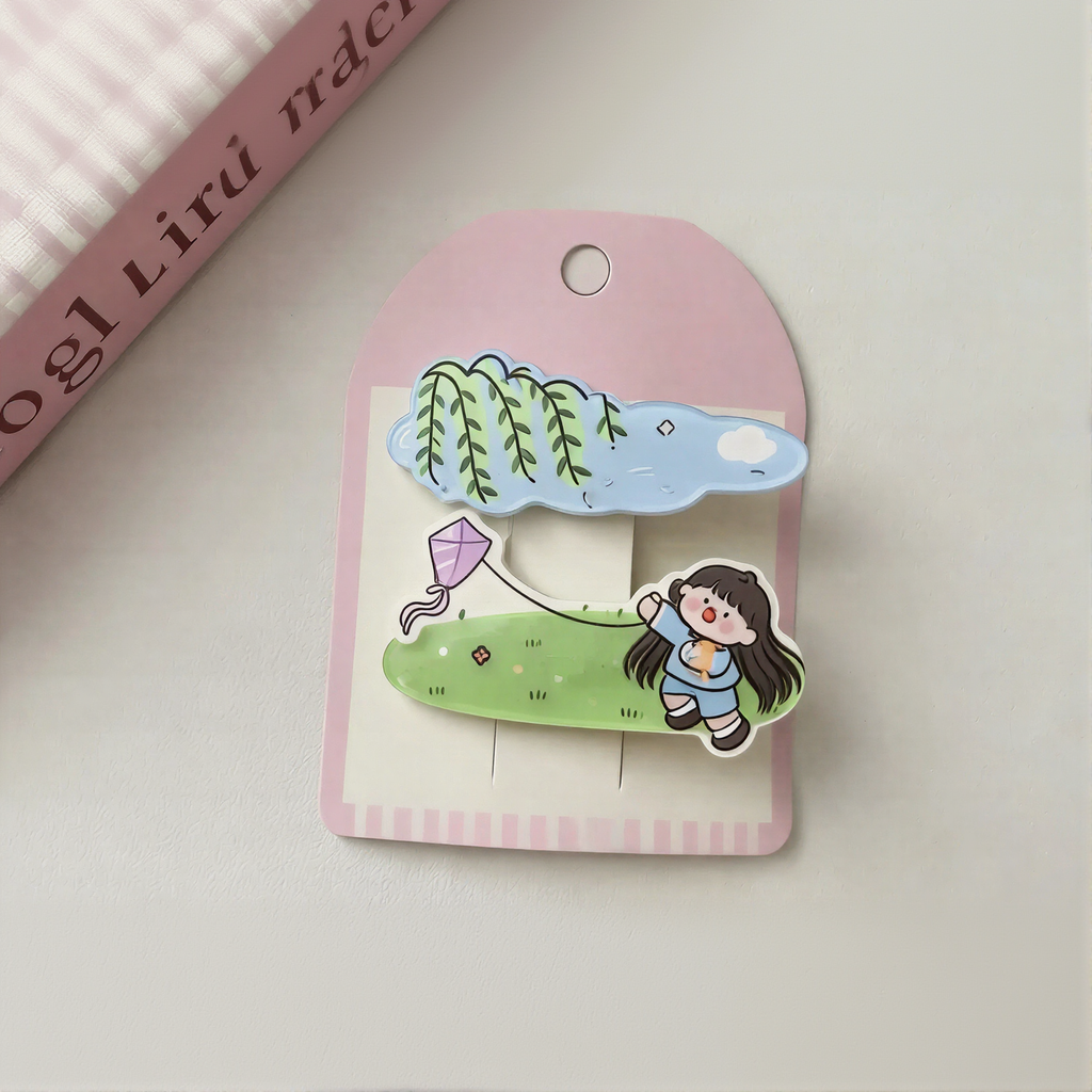 Spring Kite Flying Hair Clip