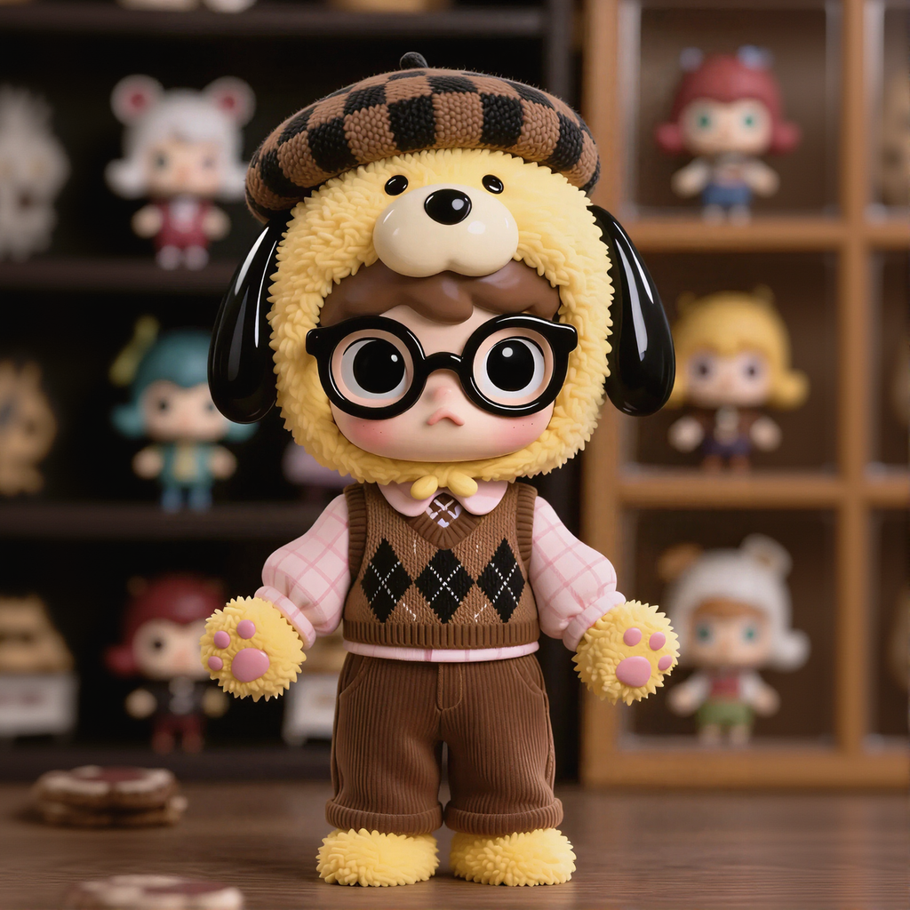 Cute Dog Costume Figurine