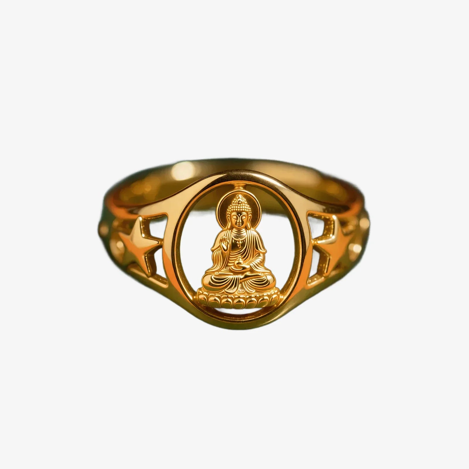 Buddha Statue Star Ring