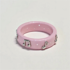 Pink Music Note Style Ring