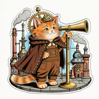 Steampunk Cat Phone Grip Stand