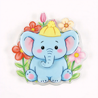 Cute Elephant in Flower Fun Phone Grip Stand