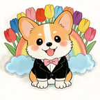 Cute Pet Rainbow Style Phone Grip Stand