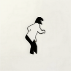 Dynamic Silhouette Fridge Magnet