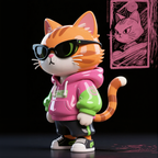 Trendy Cool Cat Figure