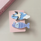 Bird Fish Hair Clip