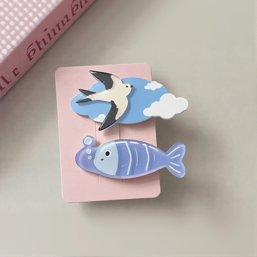 Bird Fish Hair Clip