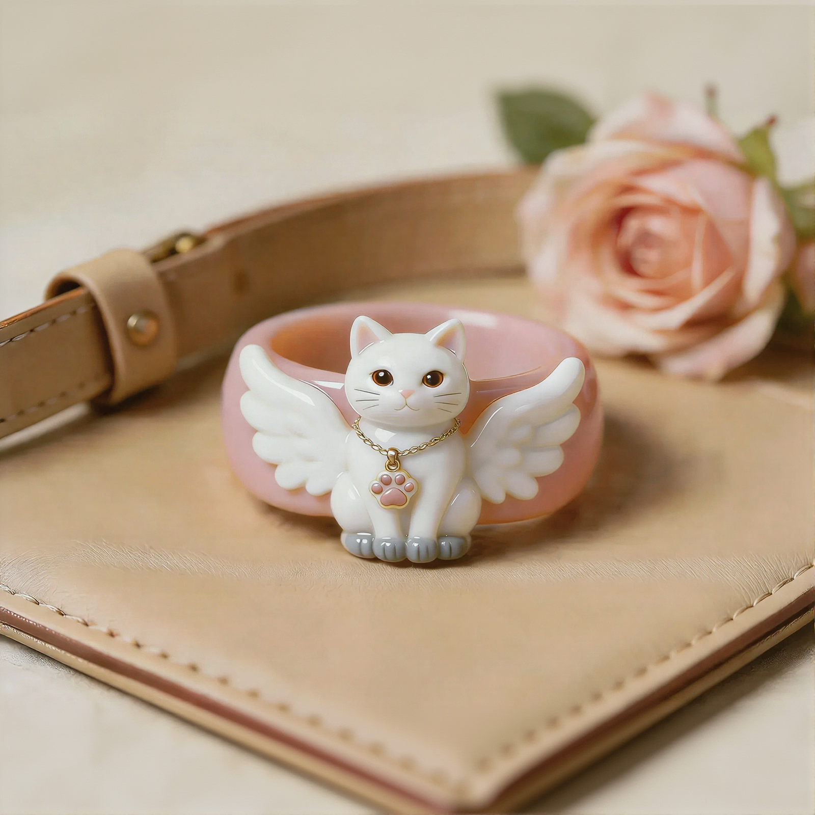 Angel Cat Rings