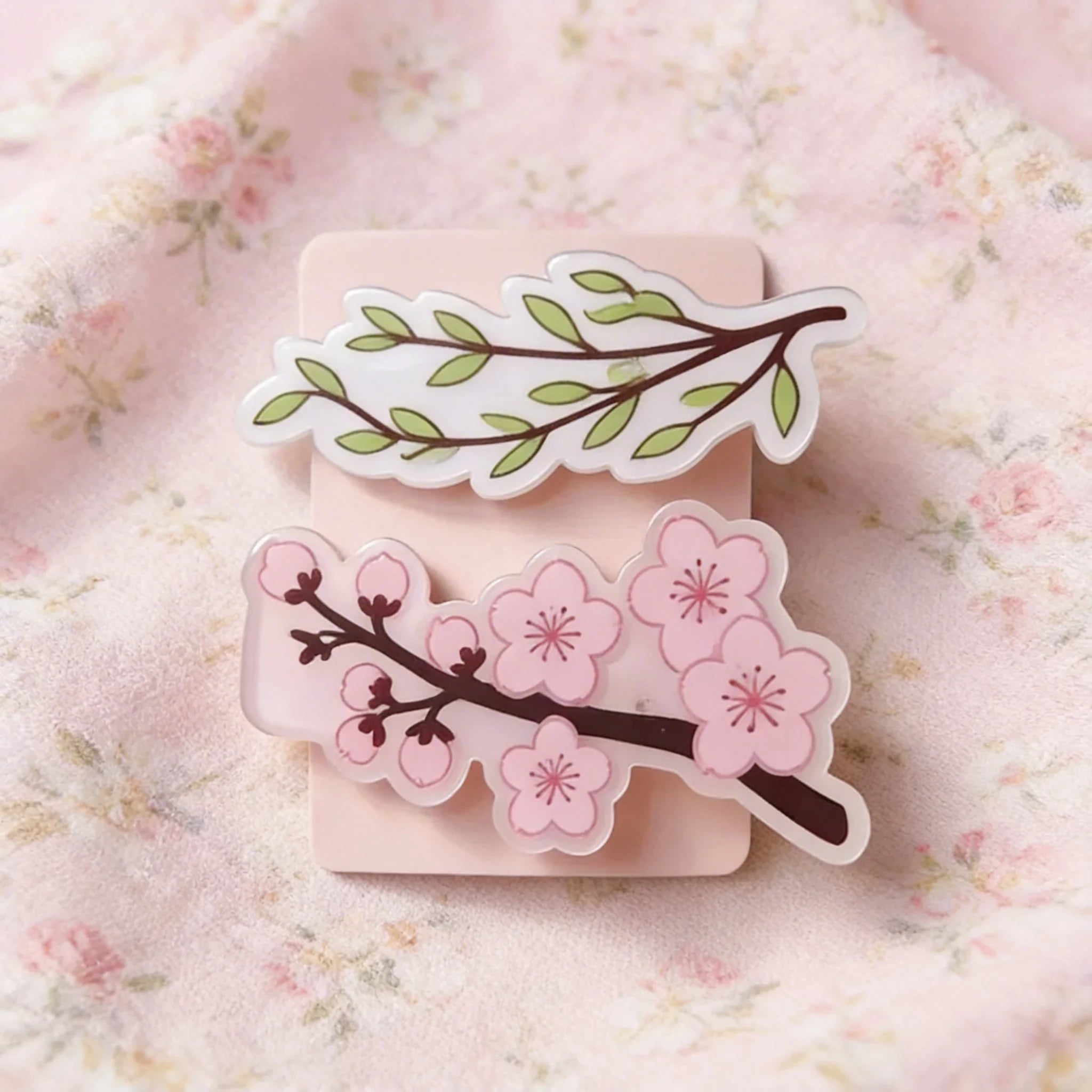 Spring Sakura Branch Hair Clip
