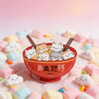 Cute Cat in Bowl Fun Phone Grip Stand