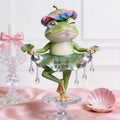 Lotus Leaf Skirt Frog Figure