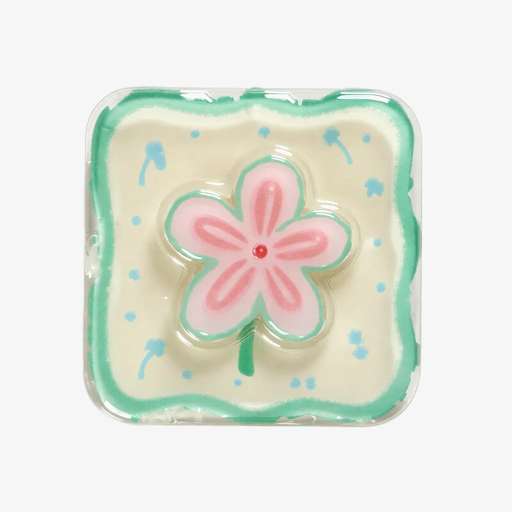 Pink Flower Decor Phone Grip Stand