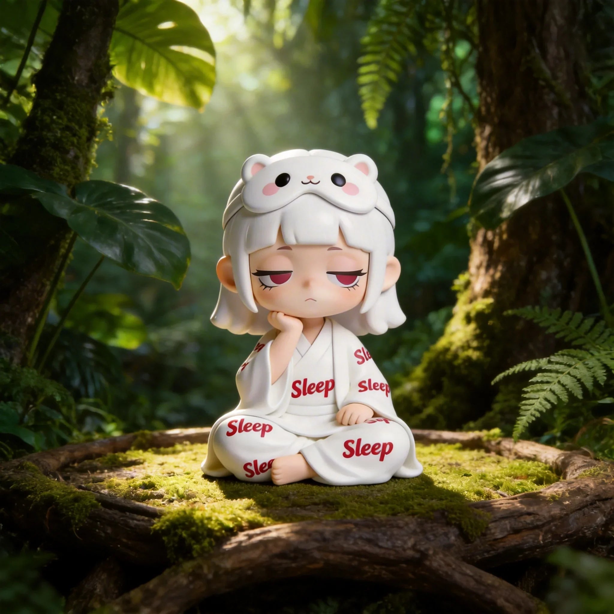 Cute Sleeping Face Figure
