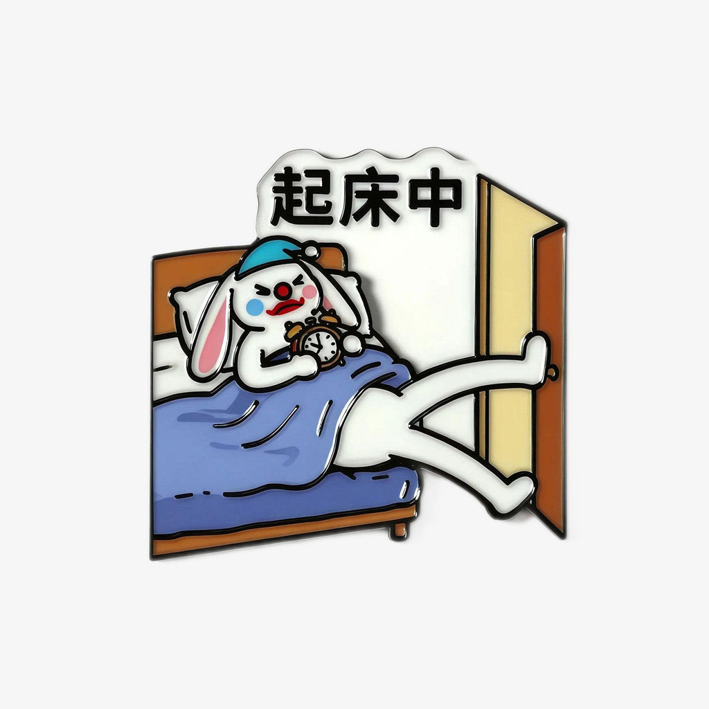 Waking Up Rabbit Fridge Magnet